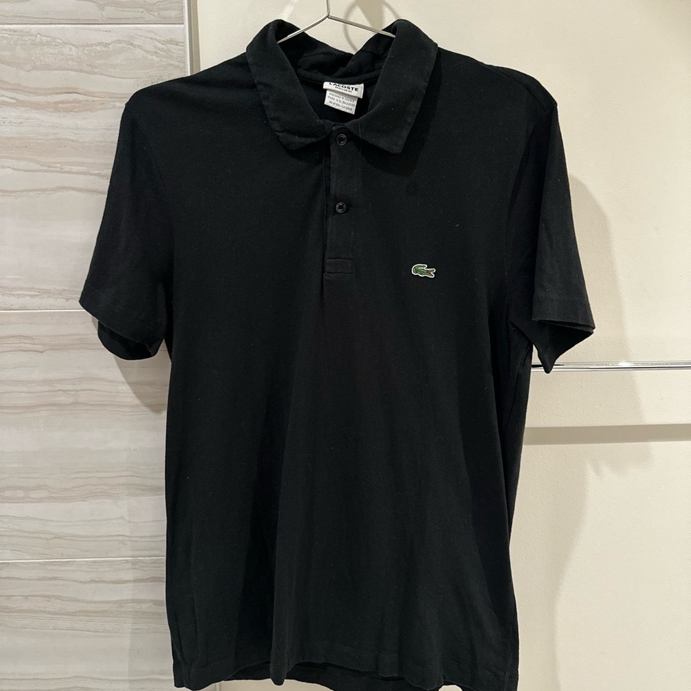 LACOSTE BLACK POLO SHIRT